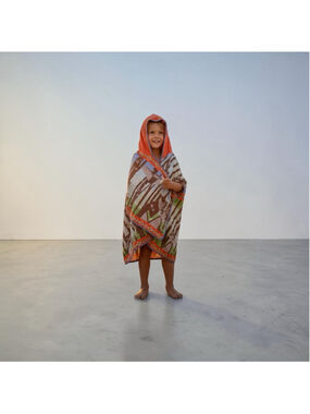 Pendleton  Kids Hooded Towel Poncho Woodland Animal Print One Size
